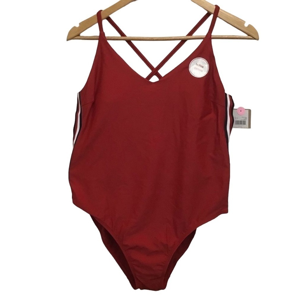 Swimsuit Canada one piece sport swimming suit red one piece bathing Canada large